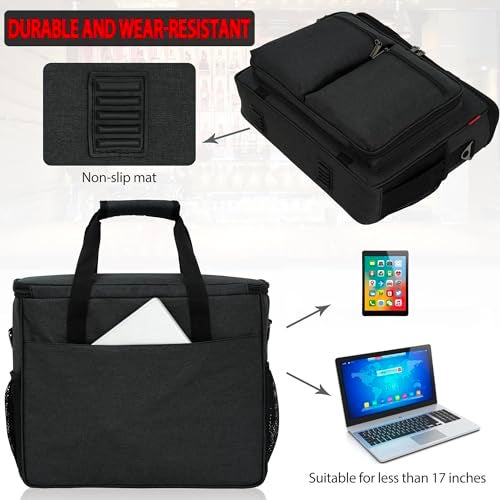 OUUTMEE Bartender Bag, Bartender Kit Travel Bag for Cocktail Shaker Set, Portable Carrying Case with Compartments for Wine Bottles, for Travel Home Indoor Outdoor Party(Bag Without Tools) - Image 4