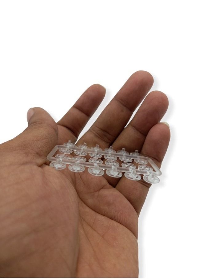 Hemline - 12-Set Press Stud Button or Snap Fasteners 7 Millimeter Invisible Perfect for Sheer Fabrics - Image 1