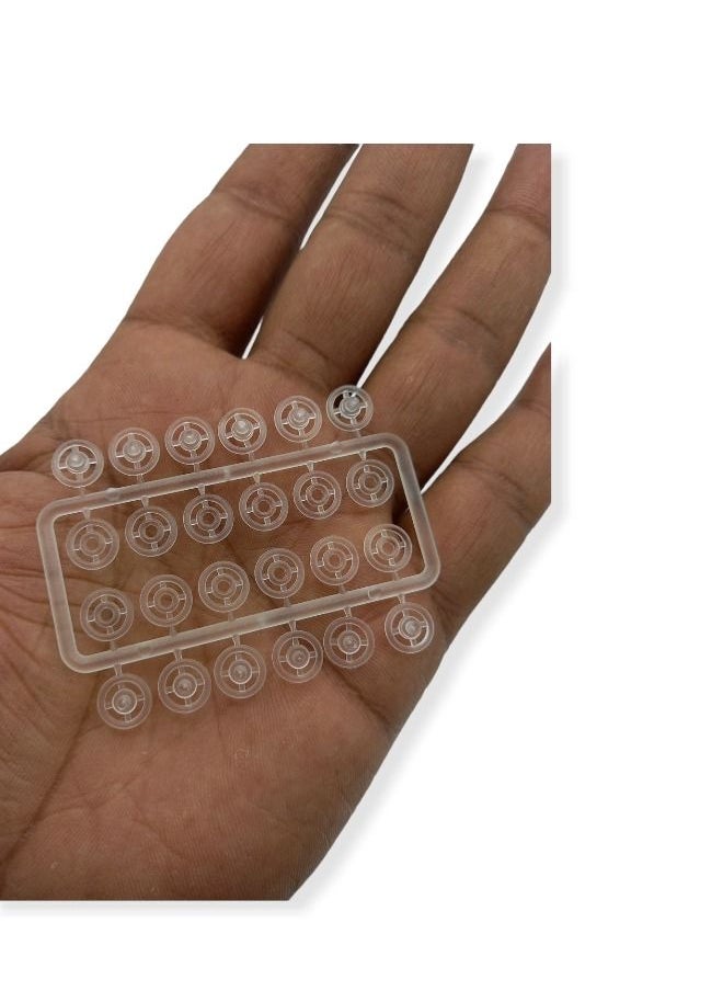Hemline - 12-Set Press Stud Button or Snap Fasteners 7 Millimeter Invisible Perfect for Sheer Fabrics - Image 1