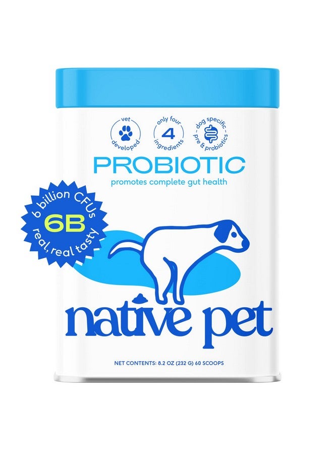 native pet Vet Created Probiotic Powder For Dogs Digestive Issues  Dog Probiotic Powder + Prebiotic + Bone Broth Powder  Gut Health For Dogs  232 Gram 6 Billion Cfu  Probiotics Dogs Love(8.2 Oz) - Image 1