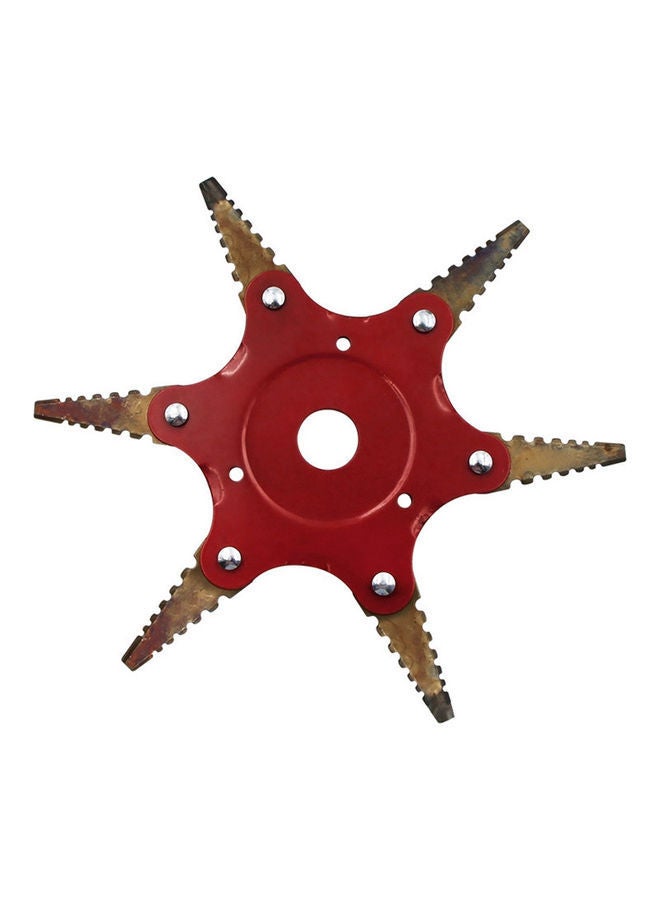 NIBEMINENT S Shape New Toothed Mower Blade Red/Gold - Image 5