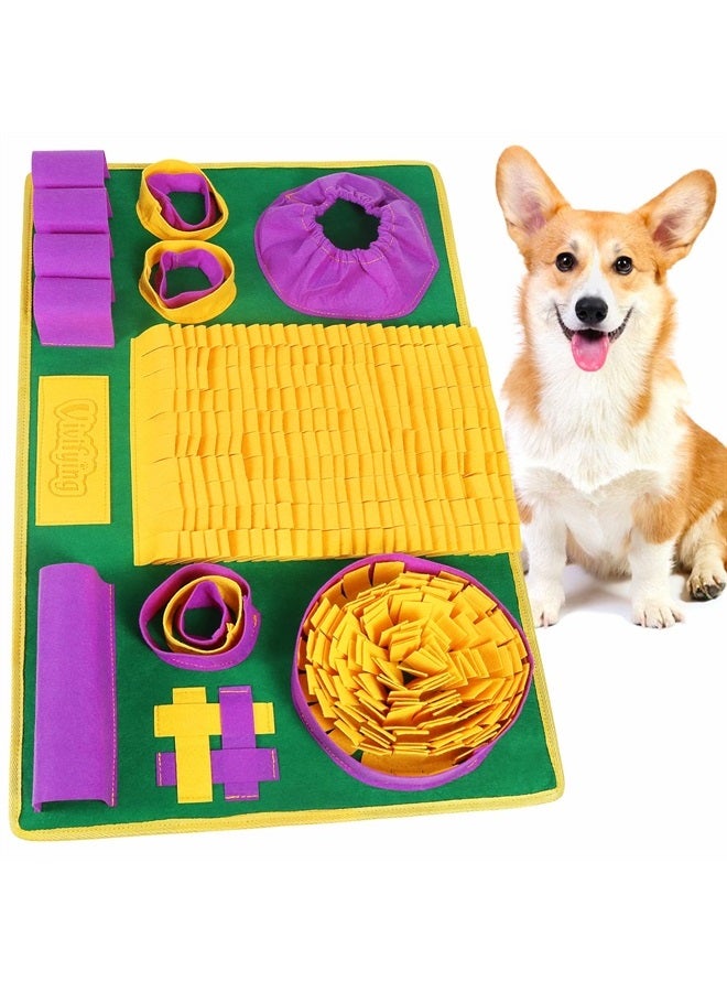 Vivifying Snuffle Mat for Dogs, Interactive Dog Puzzle Toys for Boredom and Mental Stimulation, Sniff Mat Helps Small Dogs and Cats Slow Eating and Keep Busy - Image 1