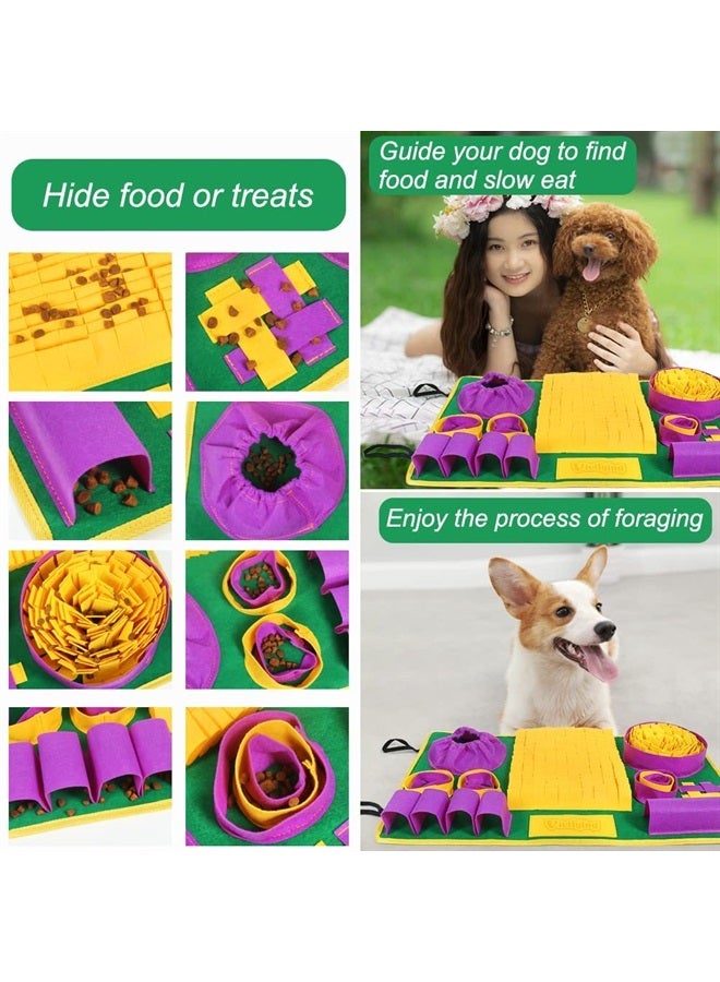 Vivifying Snuffle Mat for Dogs, Interactive Dog Puzzle Toys for Boredom and Mental Stimulation, Sniff Mat Helps Small Dogs and Cats Slow Eating and Keep Busy - Image 5