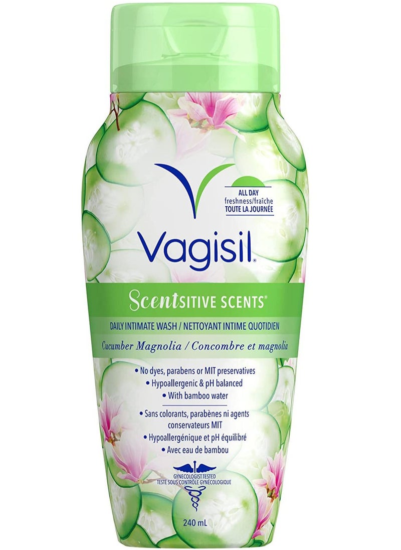 Scentsitive Scents Cucumber Magnolia Daily Intimate Feminine Wash for Women, 240mL - pzsku/ZFD00FADBBB7FDED6CDCDZ/45/_/1648635179/686b4f53-ff2b-4992-bcce-dad548aa01f1