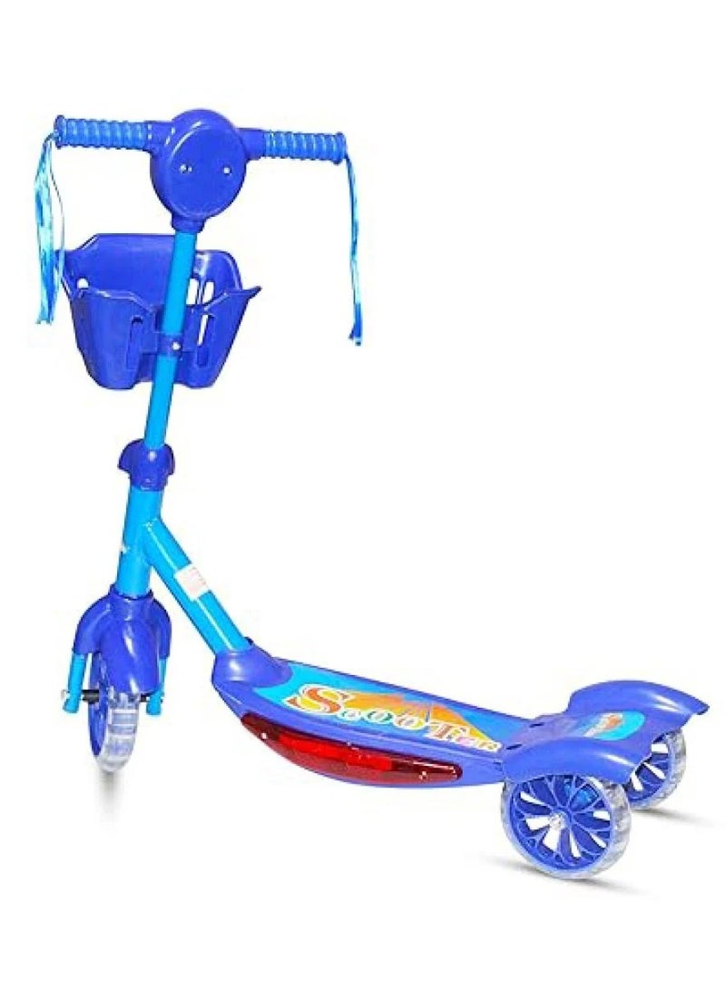 سكوتر محمول مزود بعدد 3 عجلات بتصميم آمن عالي الجودة مع مقابض مبطنة وأنيقة ويصدر موسيقى ومناسب للأطفال - Image 2