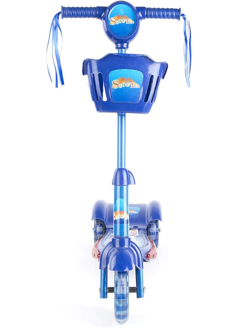سكوتر محمول مزود بعدد 3 عجلات بتصميم آمن عالي الجودة مع مقابض مبطنة وأنيقة ويصدر موسيقى ومناسب للأطفال - Image 4