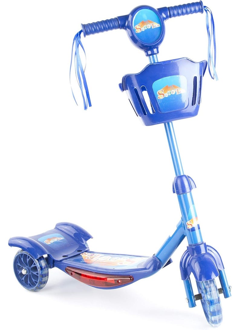 سكوتر محمول مزود بعدد 3 عجلات بتصميم آمن عالي الجودة مع مقابض مبطنة وأنيقة ويصدر موسيقى ومناسب للأطفال - Image 3
