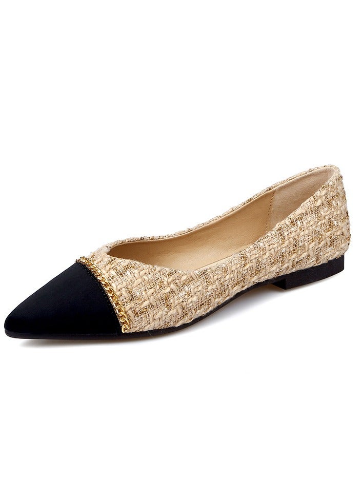 KUYING Summer Shallow Mouth Pointed Single Shoe Women's Flat Bottom - Image 1