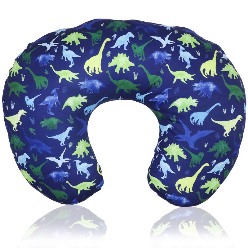 TANOFAR Dinosaur Nursing Pillow Cover, Breastfeeding Pillow Slipcover for Baby Boys & Girls, Nursing Pillow Case for Newborn, Soft Fabric Fits Snug On Infant, Washable & Breathable, Watercolor Dinosaur Blue - Image 1