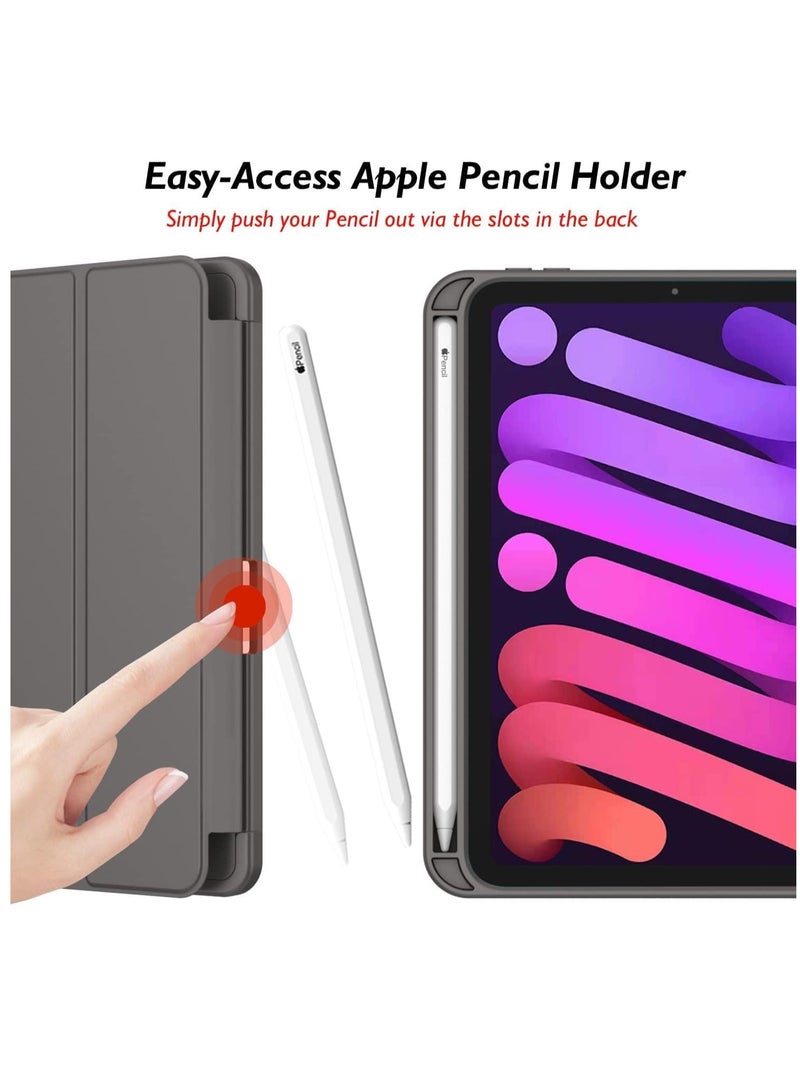 TIGER NEW Smart Case with Pencil Holder Compatible with iPad Mini 6, Trifold Stand Smart Case with Soft TPU Back, Auto Wake/Sleep, Dust-Proof & Anti-Fingerprint, Heavy Duty Protection for iPad Mini 6 - Image 2