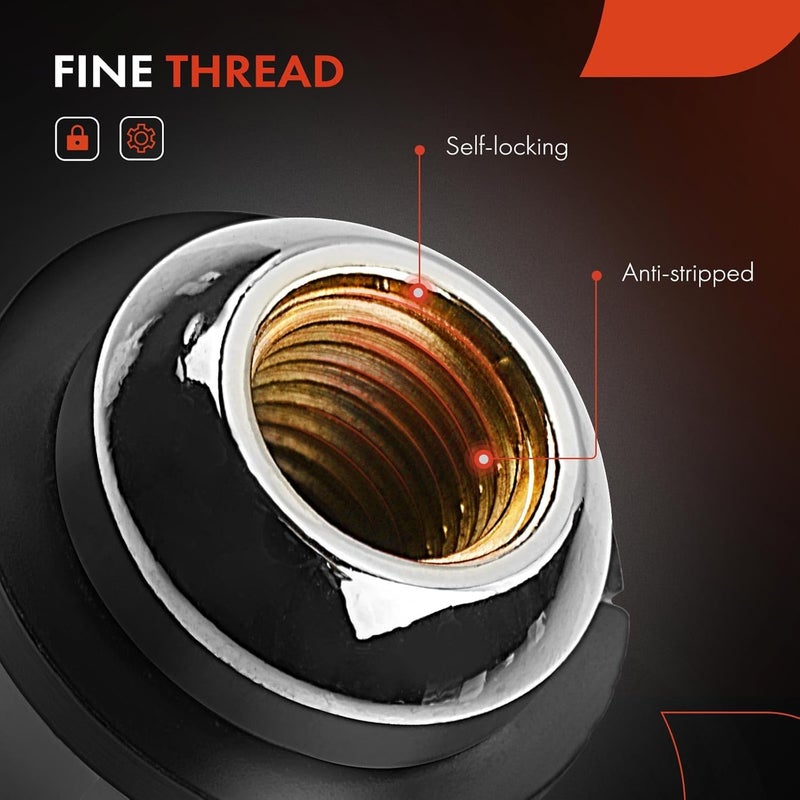 A-Premium M14-1.50 Wheel Lug Nuts for Lexus LS460, LC500, LS600h - 20-PC Set - Image 5