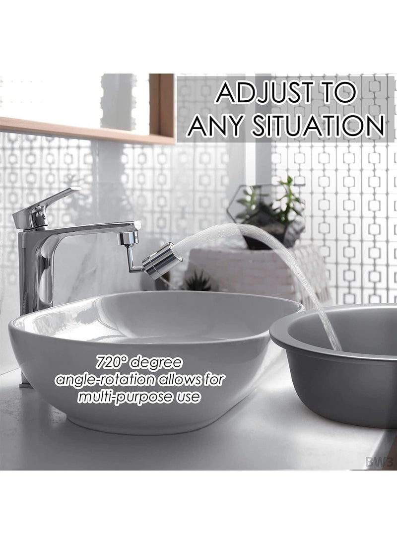 ALI SHIPPING Faucet Aerator with 720Degree Angle Rotation and Swivel DualFunction WaterSaving Tap Aerator Diffuser and Sprayer for Kitchen Sink Efficient Faucet Flow Control  - Image 3