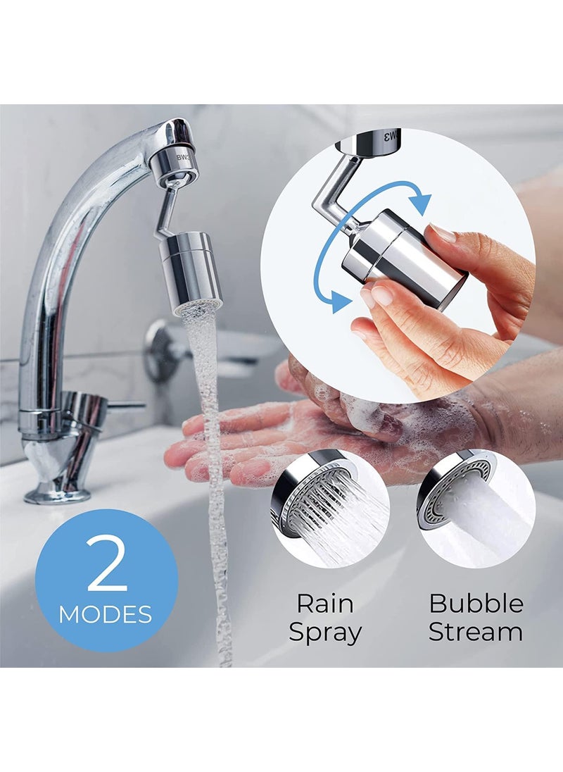 ALI SHIPPING Faucet Aerator with 720Degree Angle Rotation and Swivel DualFunction WaterSaving Tap Aerator Diffuser and Sprayer for Kitchen Sink Efficient Faucet Flow Control  - Image 2