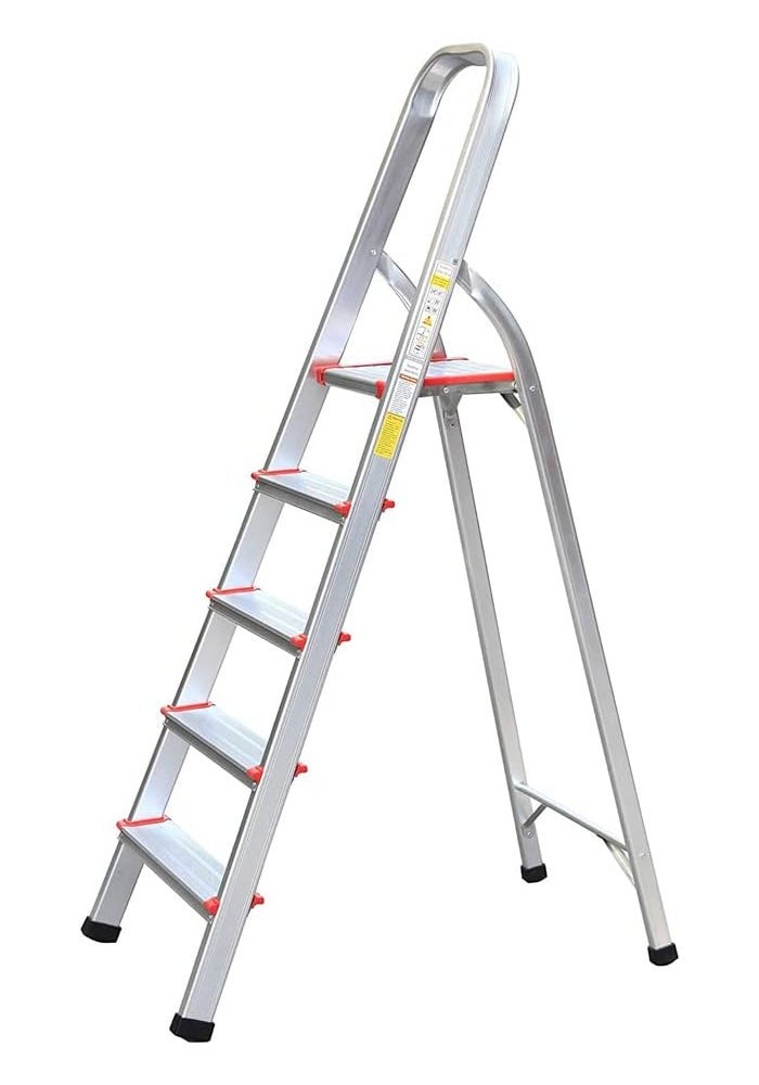 5-Step Aluminum Household Ladder - Image 1