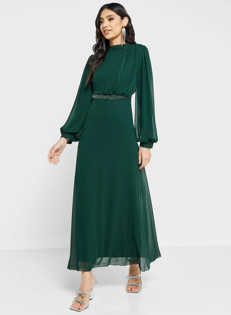 Khizana Embellished Waist Detail Dress