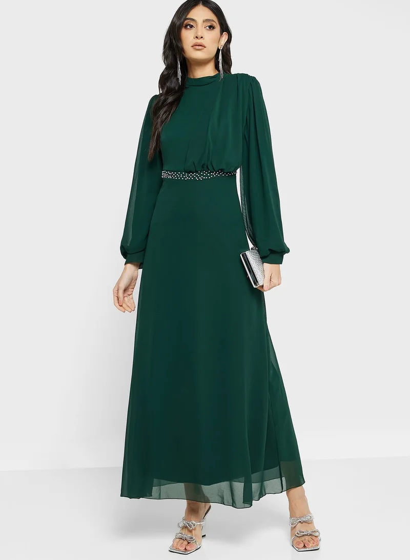 Khizana Embellished Waist Detail Dress