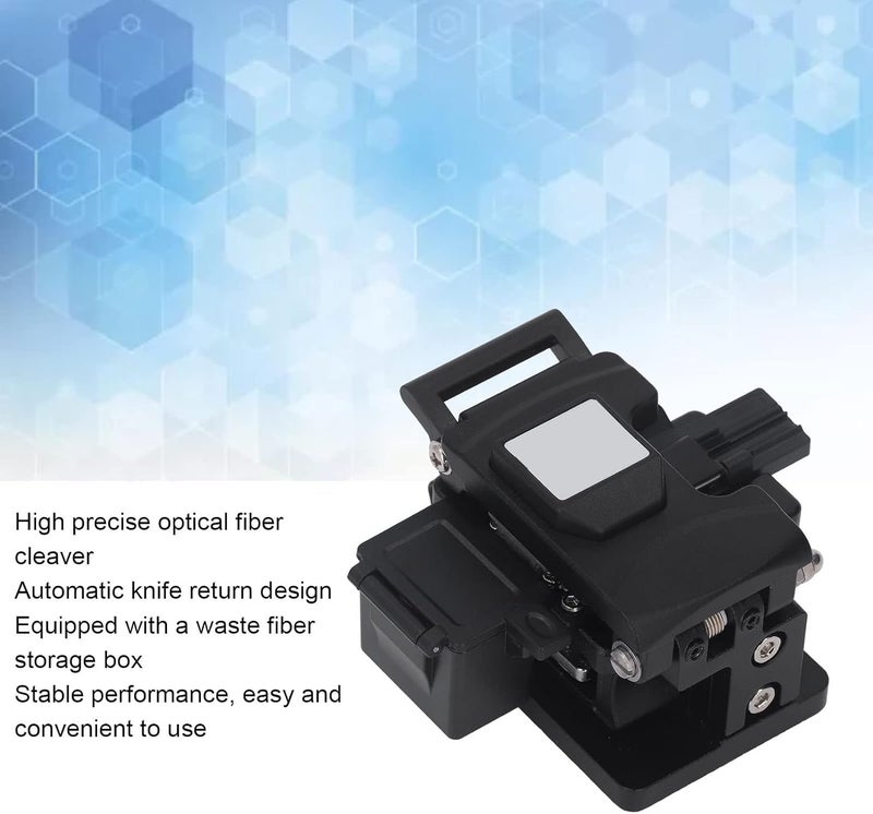 Optical Fiber Cleaver Precision Cable Cutting Machine, Black, 20000 Times Durable Blade - High Accurate Cut, Easy to Use, Ideal for Fiber Optic Crafting and Heavy Duty Wire Cutti - Image 3