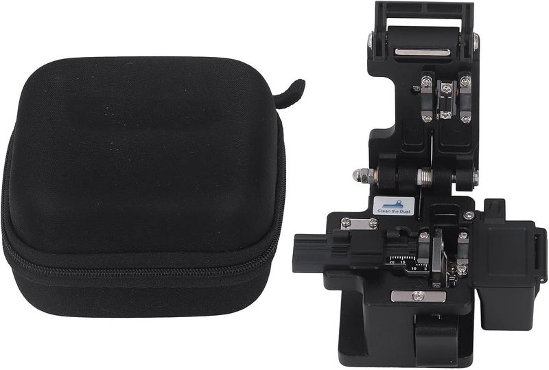 Optical Fiber Cleaver Precision Cable Cutting Machine, Black, 20000 Times Durable Blade - High Accurate Cut, Easy to Use, Ideal for Fiber Optic Crafting and Heavy Duty Wire Cutti - Image 1