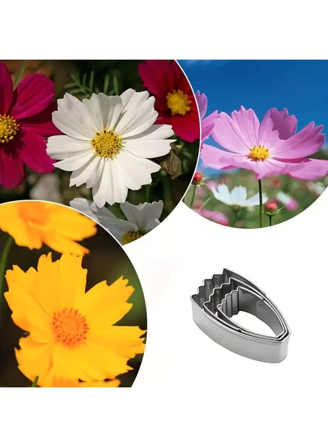 MRCOOKIE Stainless Steel Flowers Cutter Fondant Cookie Decorating Tool - Image 1
