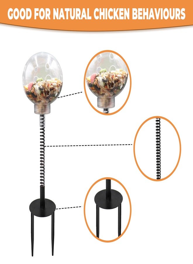 Oooct 2 Pack Chicken Pecking Toys with Swing Feeder, Coop Slow Feeder Toy for Chickens, Chicks, Ducks, Hens, Parrots & Poultry Enrichment - Image 5