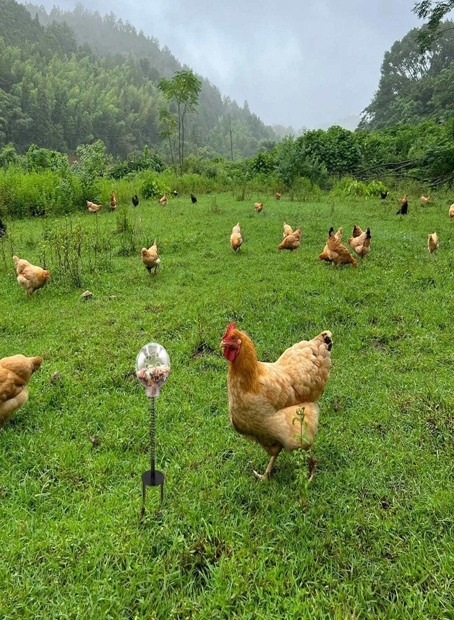 Oooct 2 Pack Chicken Pecking Toys with Swing Feeder, Coop Slow Feeder Toy for Chickens, Chicks, Ducks, Hens, Parrots & Poultry Enrichment - Image 2