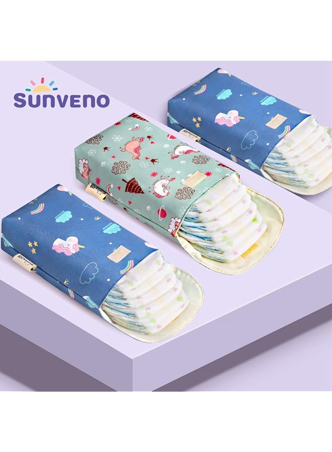 erorex Diaper Organizer Wet Dry Bag Washable Reusable Diaper Pouch Baby New Born Girl Boy Mother Cosmetic - Image 2
