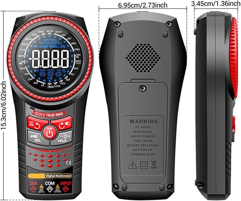Digital Multimeter SZ312 Voltage Current Resistance Capacitance Tester - Image 4