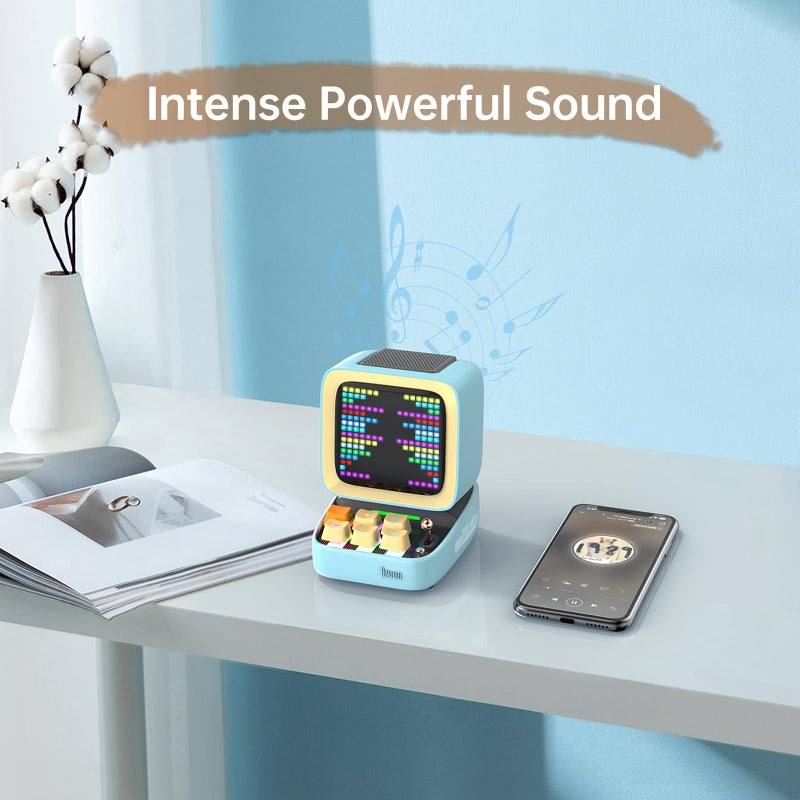 Divoom Ditoo Pro Retro Pixel Bluetooth Speaker, 16×16 App-Controlled Display, Mini Games, Smart Alarm, White Noise, Gift-Ready Desk Speaker for Music, Pixel Art & Room Decor (Blue) - Image 3