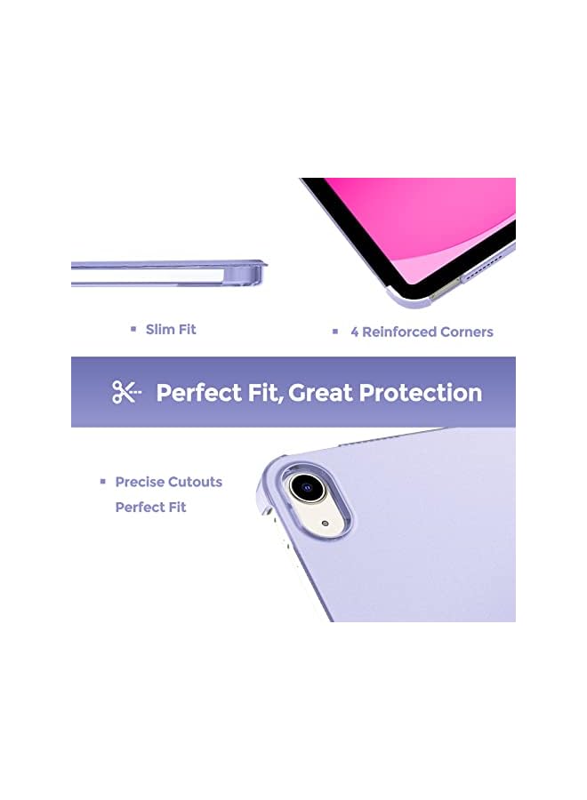 Procases For Ipad 10Th Generation Case 2022 Ipad 10.9 Inch Case, Ipad 10 Case Slim Stand Hard Shell Back Protective Smart Cover For 10.9” Ipad 10Th Gen 2022 Release A2696 A2757 A2777 -Lightpurple - Image 5