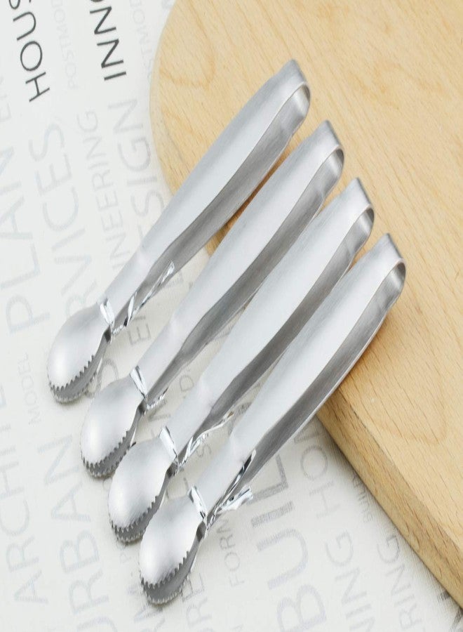 HINMAY 5" Mini Serving Tongs Set, Tiny Stainless Steel Small Tongs for Appetizers, Tea Party, Coffee Bar, Desserts, Set of 4 - Image 4