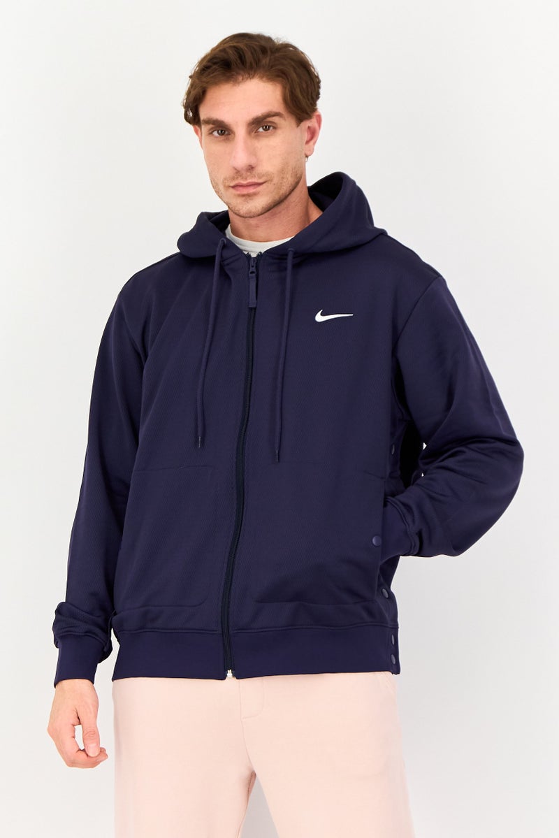 Nike Men Therma Fit Long Sleeve Basketball Hoodie, Purple - Image 1