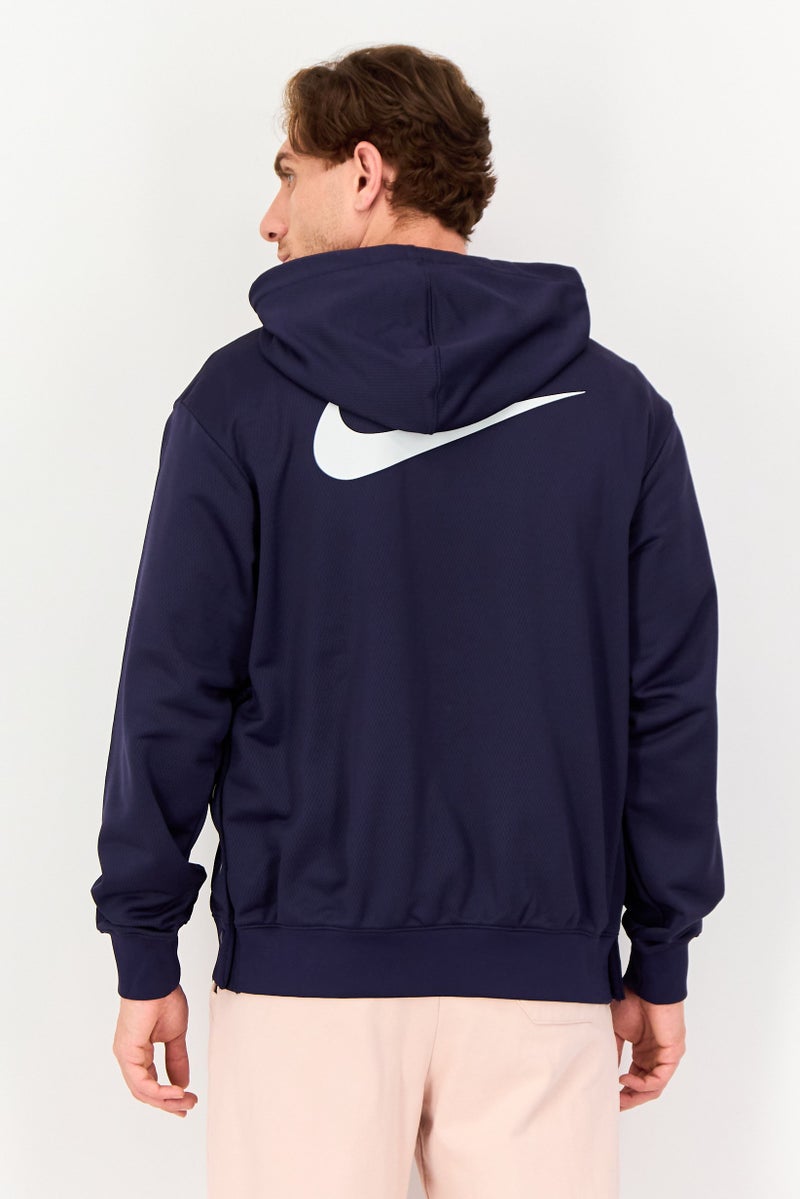 Nike Men Therma Fit Long Sleeve Basketball Hoodie, Purple - Image 4