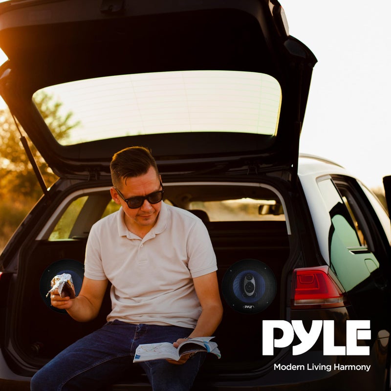 Pyle 4 New Pyle PL63BL 6.5" 720 Watt 3-Way Car Audio Coaxial Speakers Blue Stereo - Image 5