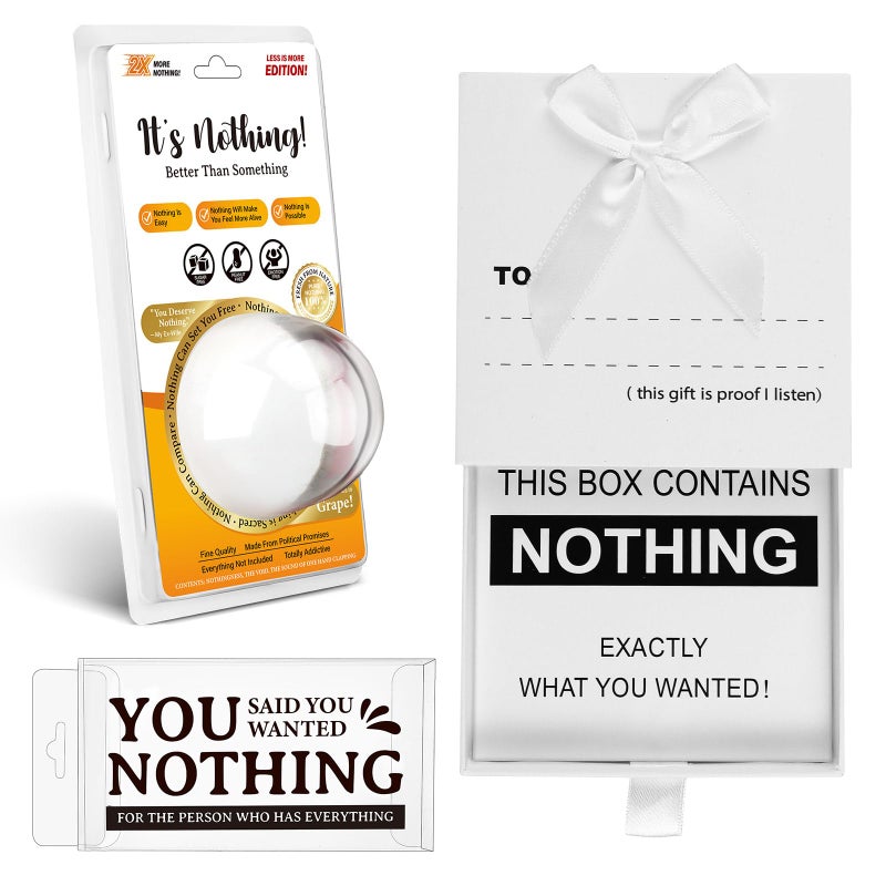 Watersay 3 Pcs Christmas Prank Gift Box Set Funny Gag Nothing Gift Useless Box Practical Joke Hilarious Present for Friends Novelty Holiday Xmas Birthday Party Supplies - Image 3
