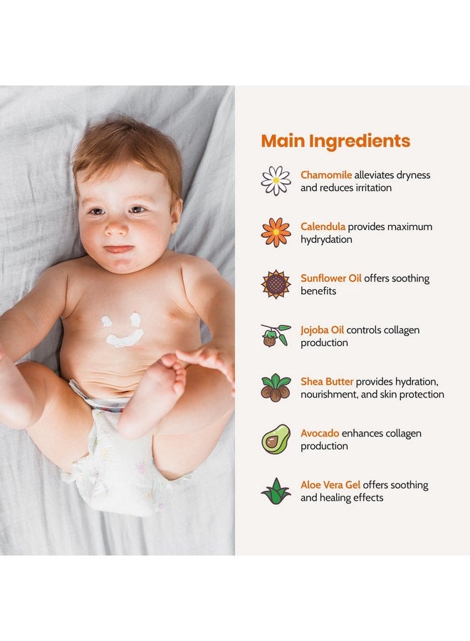 MOMMY CARE Mommy Care Organic Baby Body Lotion Organic Skin Cream for Babies Natural Moisturizing and Soothing Formula Great for Normal, Dry and Sensitive Skin with Calendula, Aloe Vera 120 ml/ 4.06 oz - Image 2