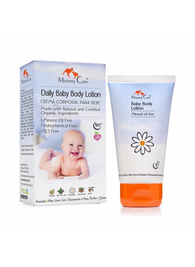 MOMMY CARE Mommy Care Organic Baby Body Lotion Organic Skin Cream for Babies Natural Moisturizing and Soothing Formula Great for Normal, Dry and Sensitive Skin with Calendula, Aloe Vera 120 ml/ 4.06 oz - Image 1
