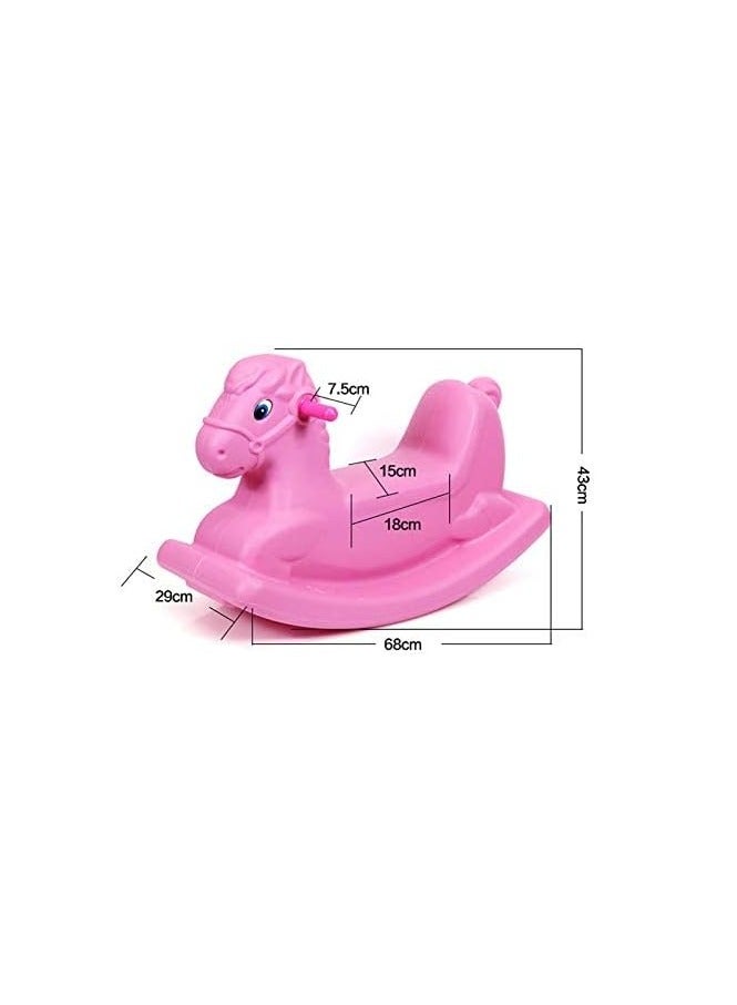 Plastic Horse Kids Rocking Ride Toy Red for Nursery and Playroom, Horse Rocking Chair for Kids Red - Image 5