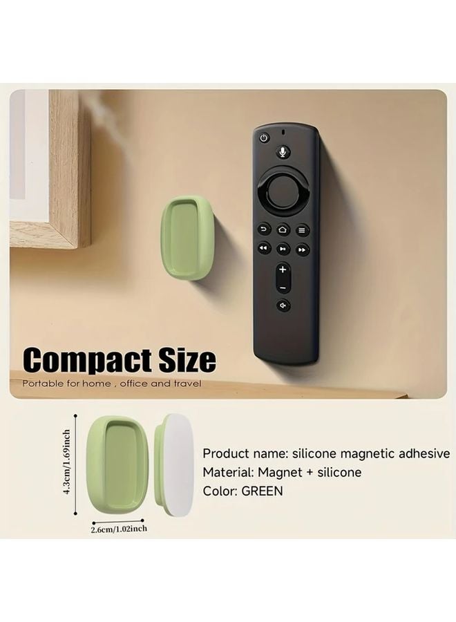 4pcs White Magnetic Remote Control Holder Wall Mount Screw No Drilling Strong Space Saving - Image 3