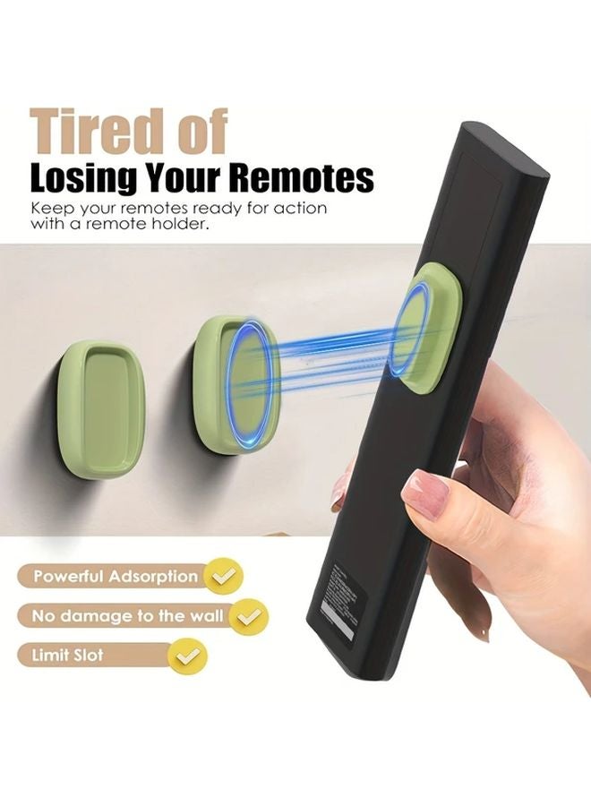 4pcs White Magnetic Remote Control Holder Wall Mount Screw No Drilling Strong Space Saving - Image 5