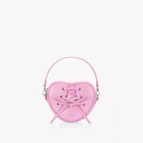 Love Bow Handbag Sweet Cute Strap Mini Bag Korean Style Ins Ballet Style Shoulder Crossbody Bag Pink