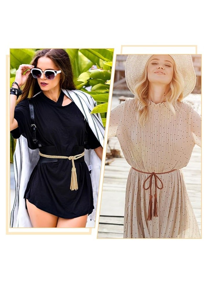 أوزيغالور 3 قطع أحزمة بشرابة نحيفة للنساء للفساتين النسائية - Image 2