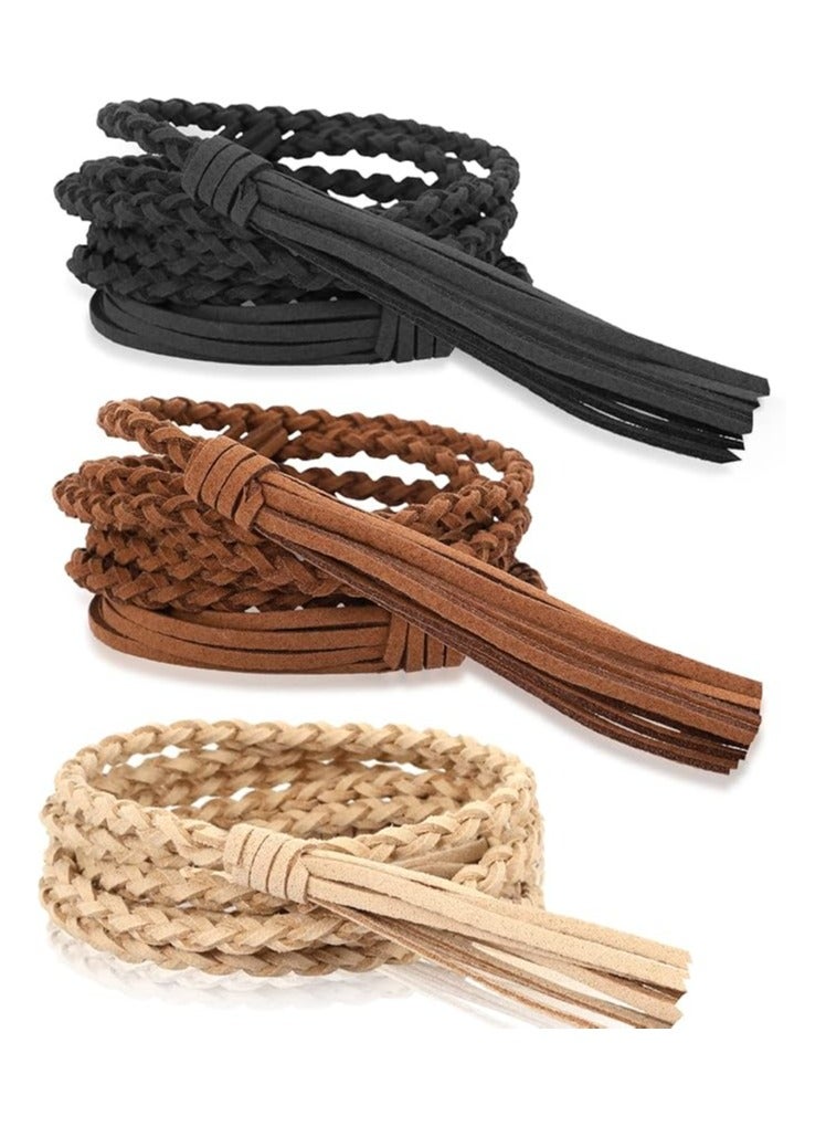 أوزيغالور 3 قطع أحزمة بشرابة نحيفة للنساء للفساتين النسائية - Image 1