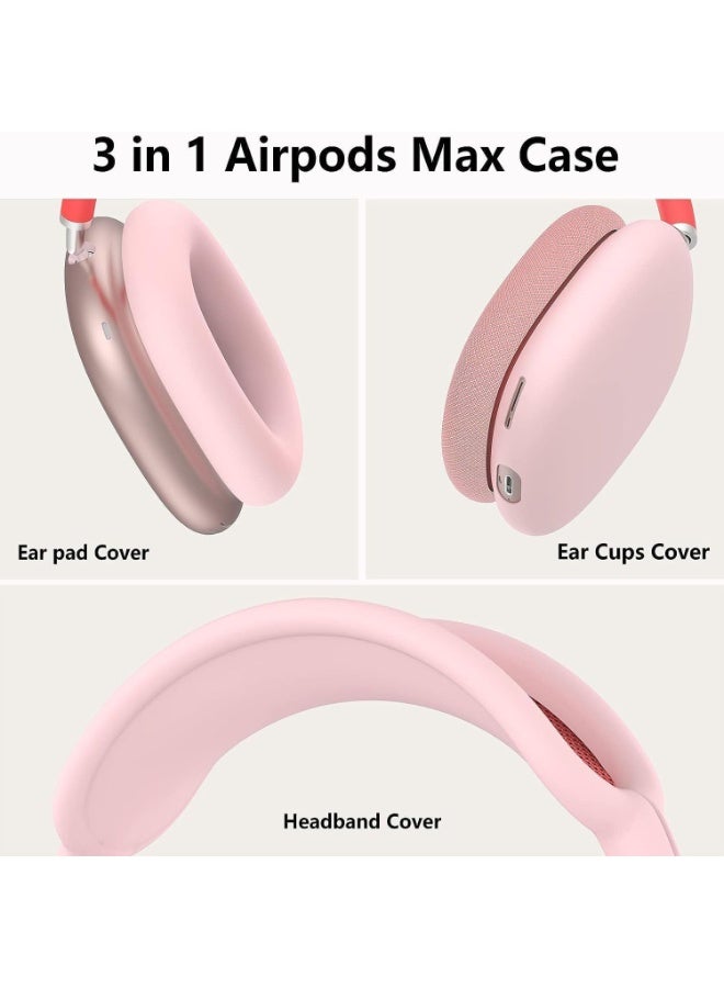 كيلا غطاء حافظة لسماعات AirPods Max، غطاء 3 في 1 من السيليكون لأكواب الأذن، أغطية شفافة ناعمة من مادة TPU لأكواب الأذن، غطاء حافظة لوسادة الأذن، غطاء عصابة الرأس، أغطية واقية مضادة للخدش لسماعات الرأس - Image 2