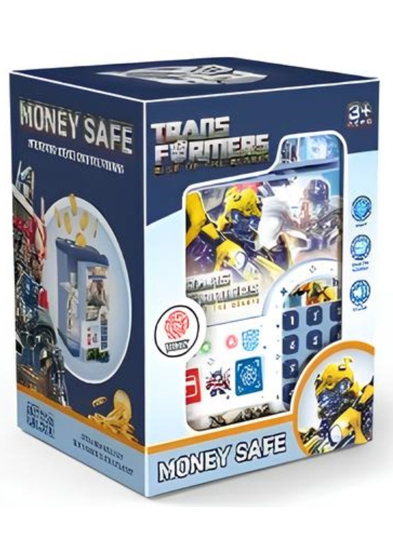 Kids Toys - Secure Banking Solution Transformer ATM Machine with Card & Fingerprint Unlock Blue - Image 1