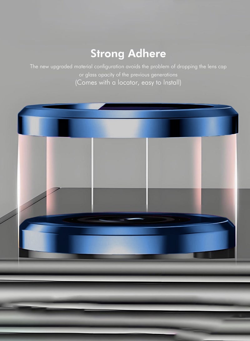 Wtech Apple iPhone 17 Pro 5G 2025 Premium Alloy Ring Camera Lens Tempered Glass Protector Shield (MLGICR) - Clear/Navy Blue - Image 5