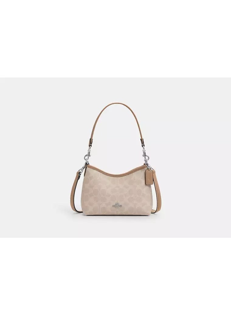 coachoutlet Laurel Small Shoulder Bag in Signature Canvas – CBH15 | Women’s Zip Crossbody Bag - Image 1