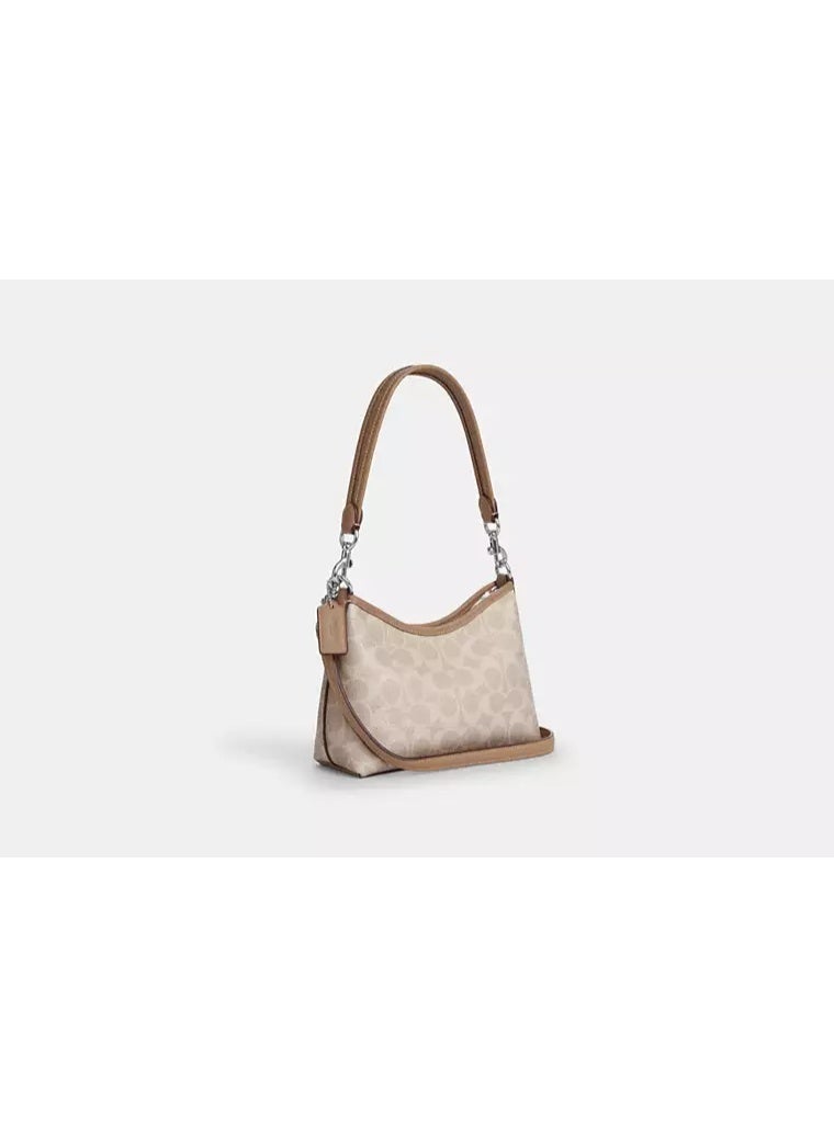 coachoutlet Laurel Small Shoulder Bag in Signature Canvas – CBH15 | Women’s Zip Crossbody Bag - Image 2