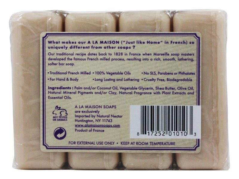 A LA MAISON Lavender Aloe Bar Soap Triple French Milled Natural Moisturizing Hand Soap Bar 4 Bars of Soap 35 oz - Image 5
