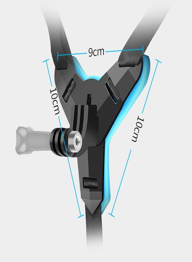 SHOOT Fixing Bracket Motorcycle Helmet Chin Holder Integrated Helmet Belt for DJI Osmo Action Camera for GoPro Hero 8/7/6/5/4/3+ - Image 2