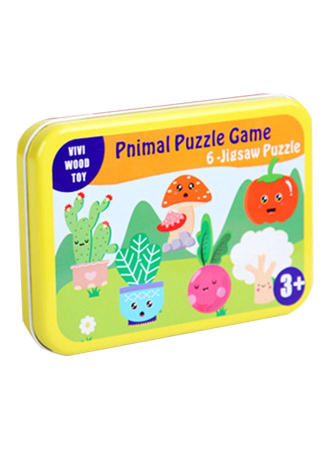 مجموعة لعبة أحجية قطع تركيب بتصميم حيوانات مكونة من 6 قطع